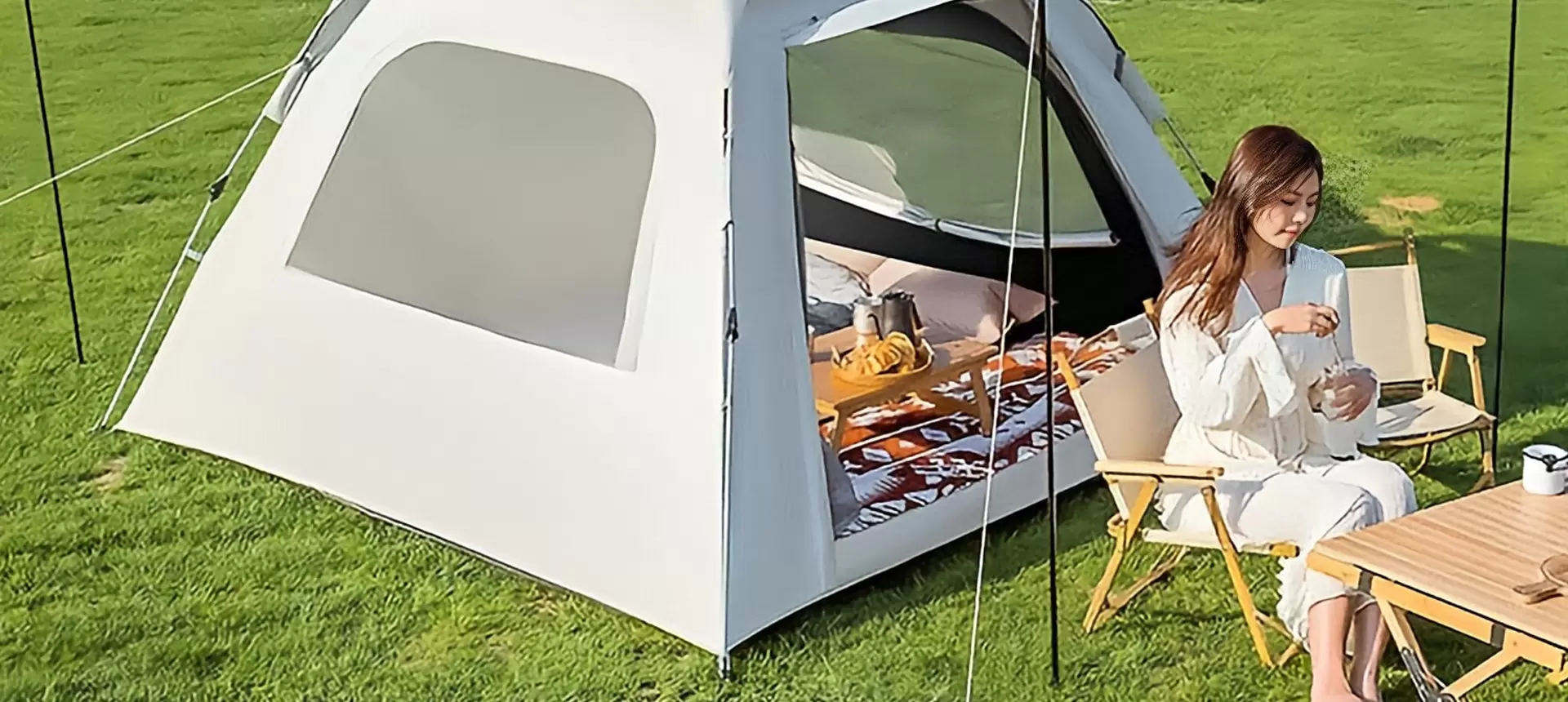Folding camping tent