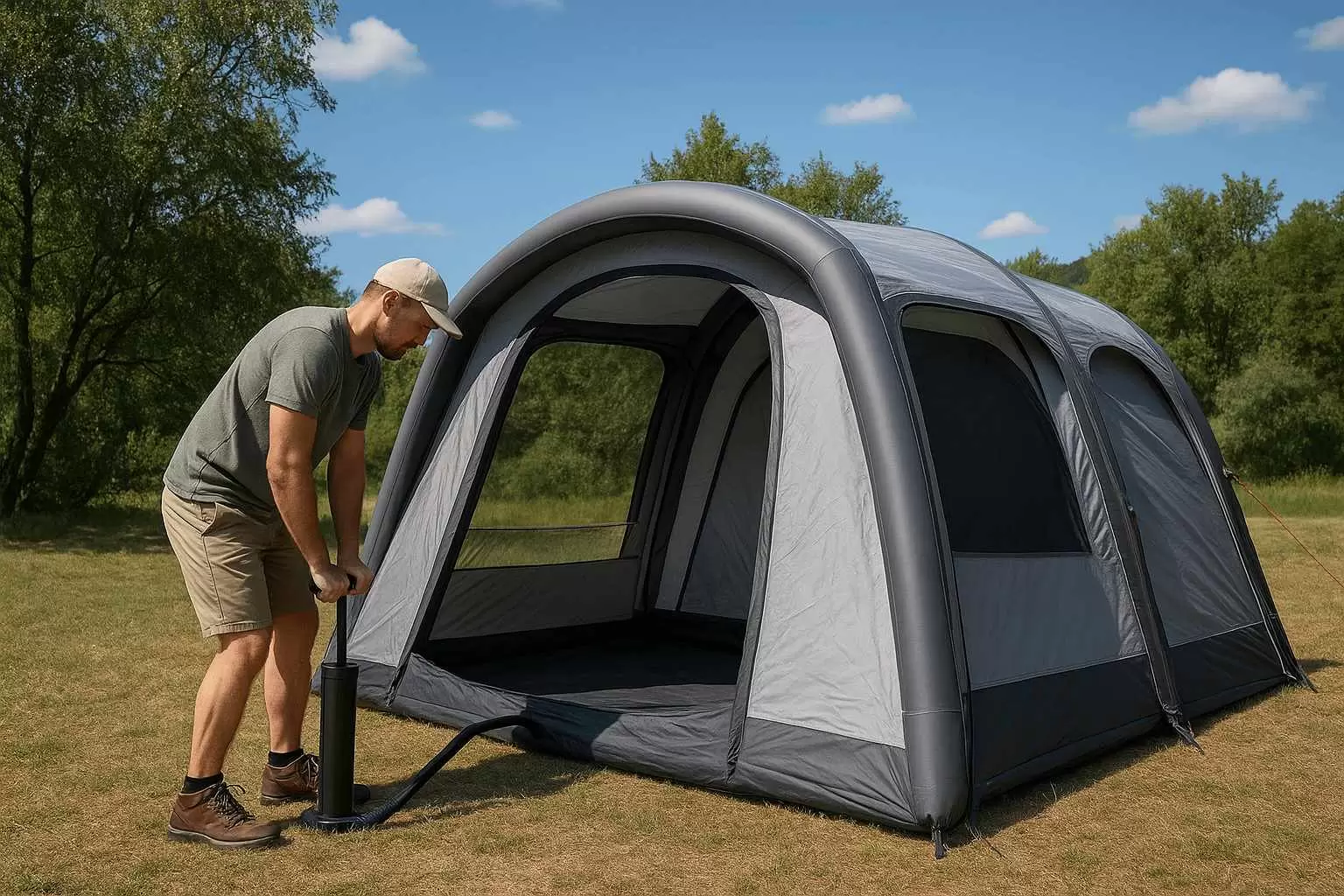 outdoor inflatable camping tent
