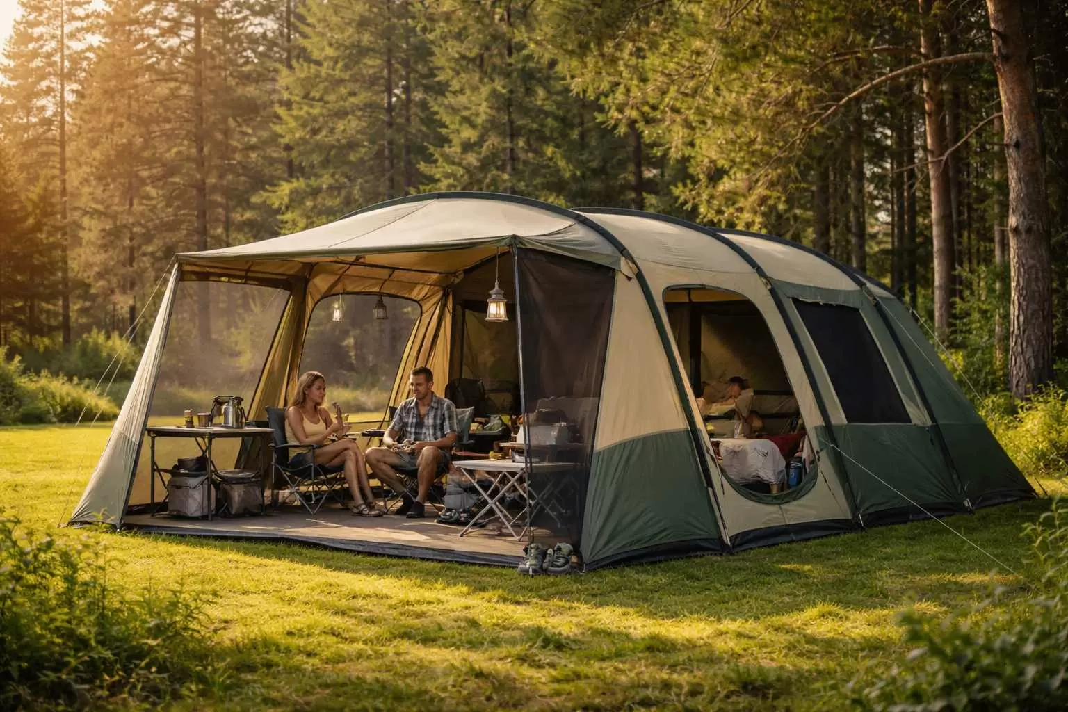 camping tent with porch